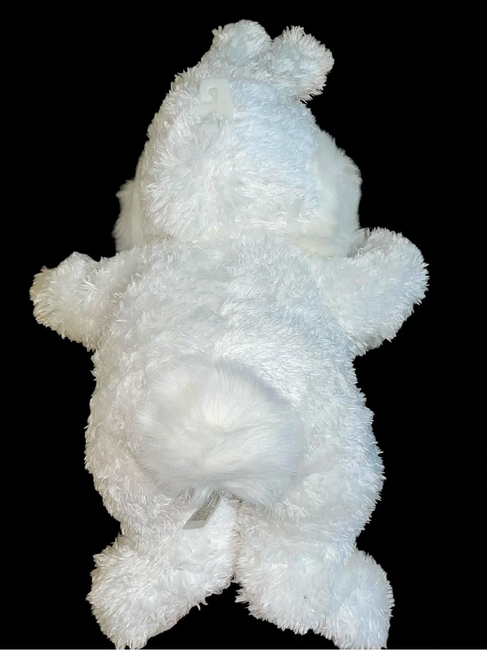 Vintage Hoppy Hopster White Easter Bunny Plush with Carrot Bib 24”